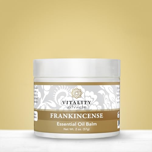 Vitality Extracts Frankincense Balm for Dry, Cracked Skin - 2oz Moisturizer for All Skin Types