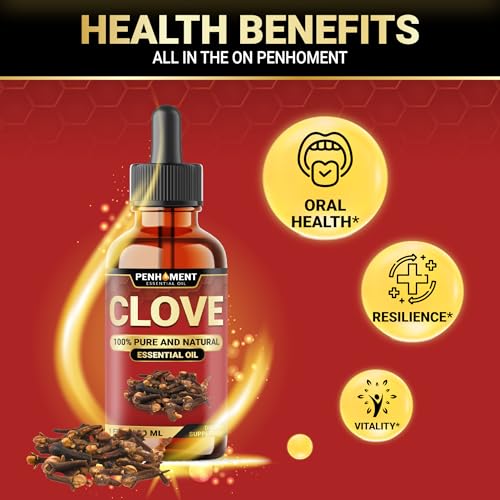 Clove Essential Oil Supplement for Toothache, Oral Care, Skin & Hair - Organic Clove Oil 1 FL Oz - 30ml
