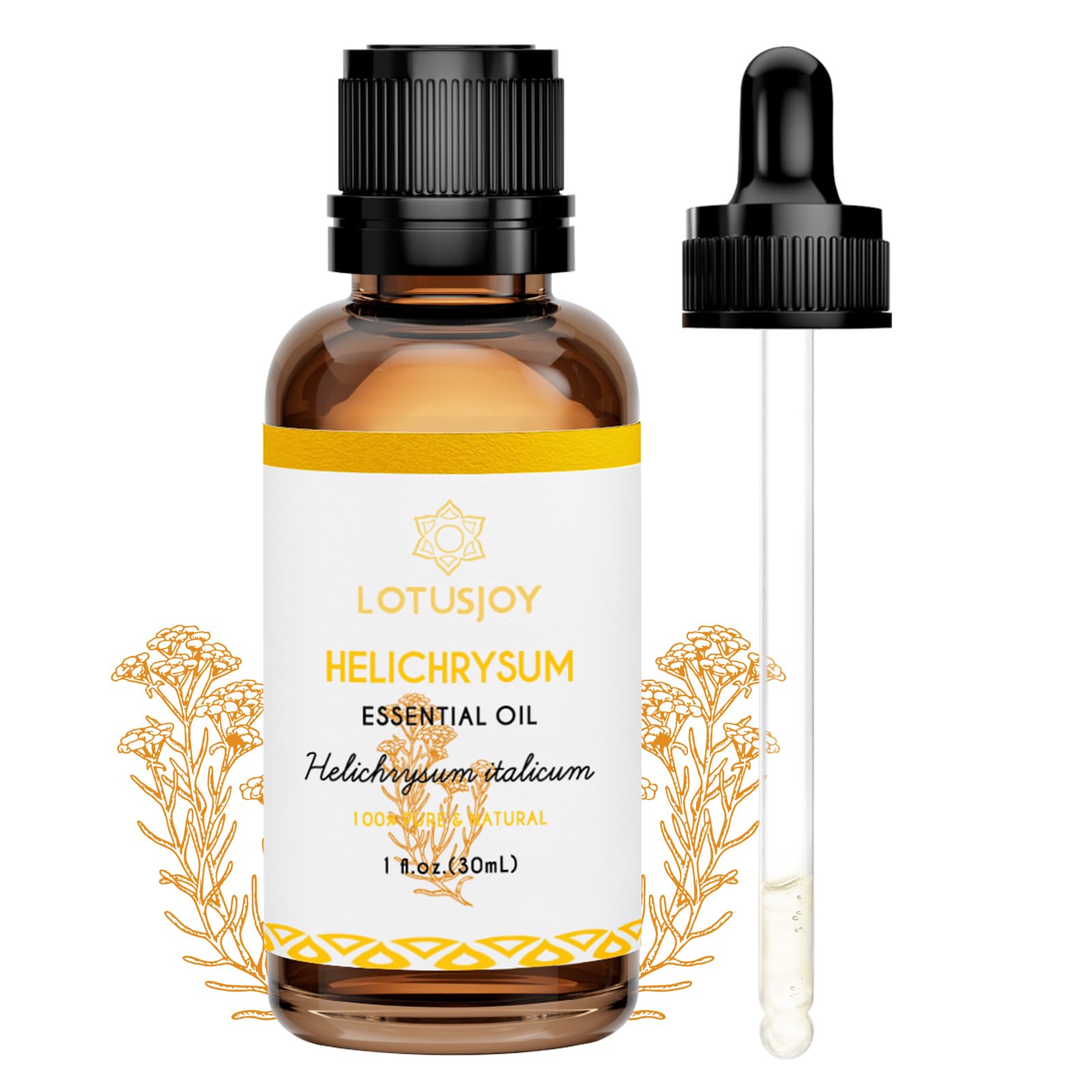 Pure Organic Helichrysum Essential Oil for Skin and Diffuser - 100% Natural 1 Oz
| Helichrysum Essential Oil Roll On fo